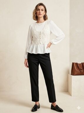 Straight-Leg Black Pants in Classic Cut